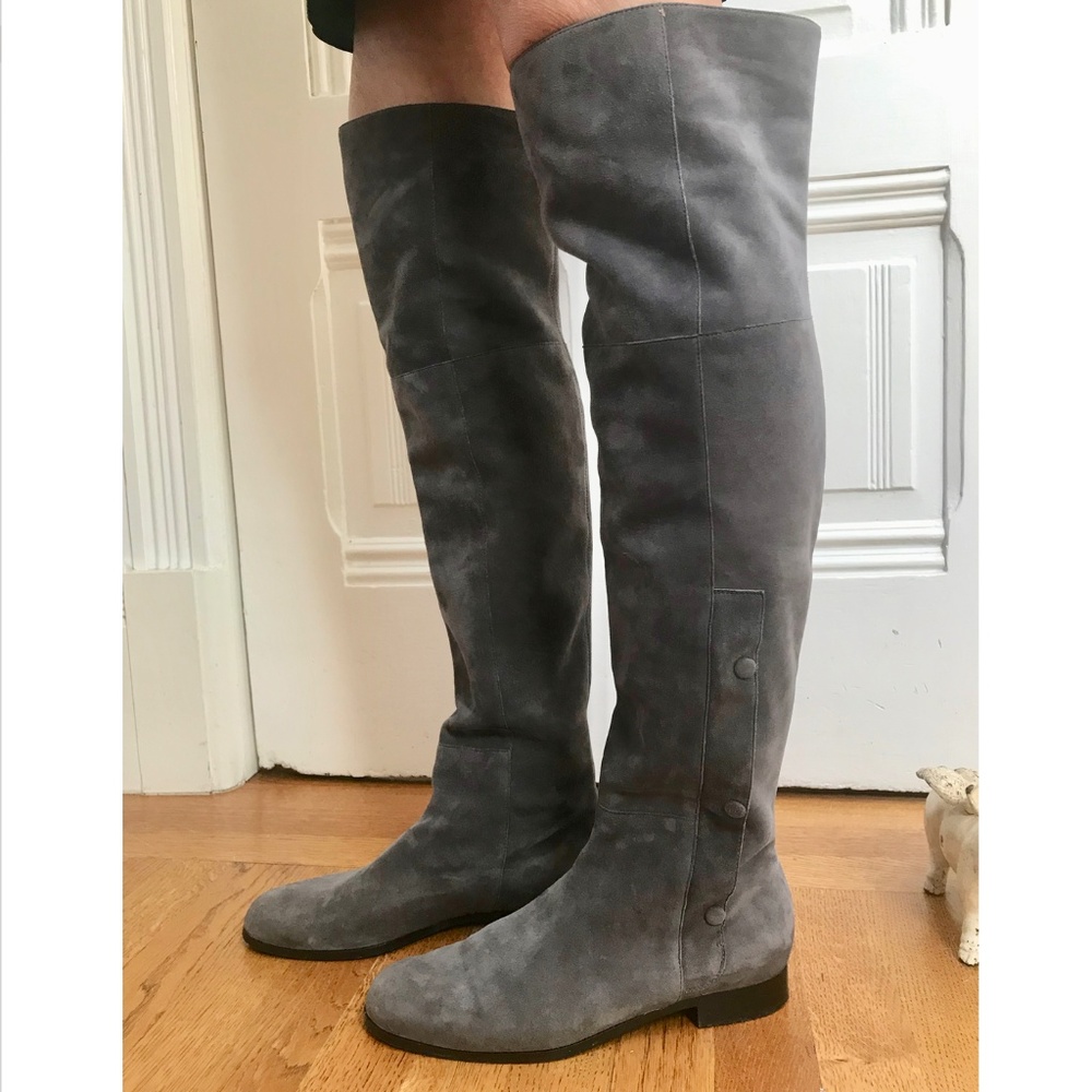 Pierre Hardy Over the Knee Grey Boots